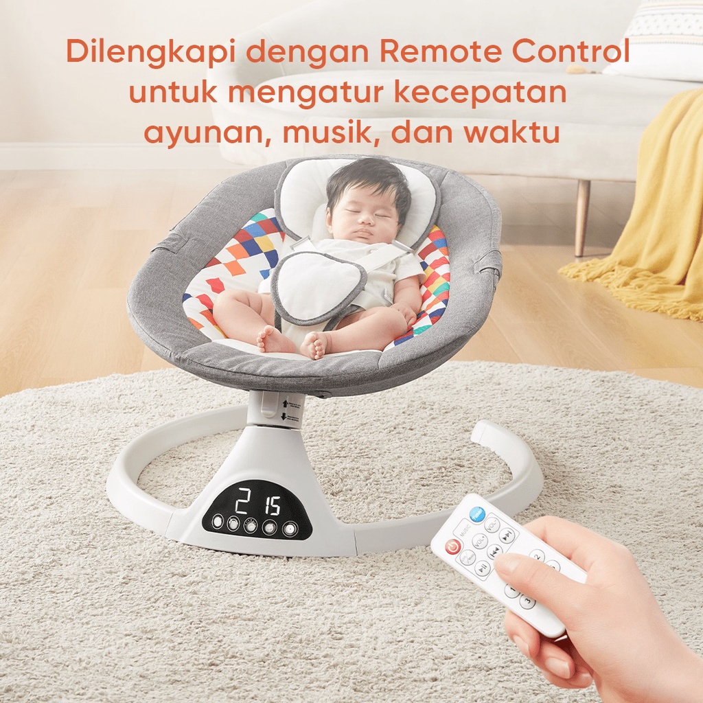 [BabyFriendly] Yoboo Electric Baby Bouncer / Ayunan Bayi Elektrik dengan Remote YB-108