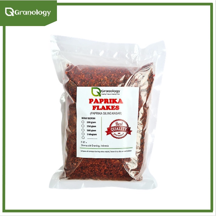 Paprika Kering Giling Kasar / Paprika Flakes (1 kilogram) by Granology