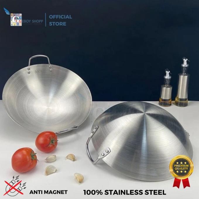 Wajan / Kuali Stainless Steel 304 Premium High Quality