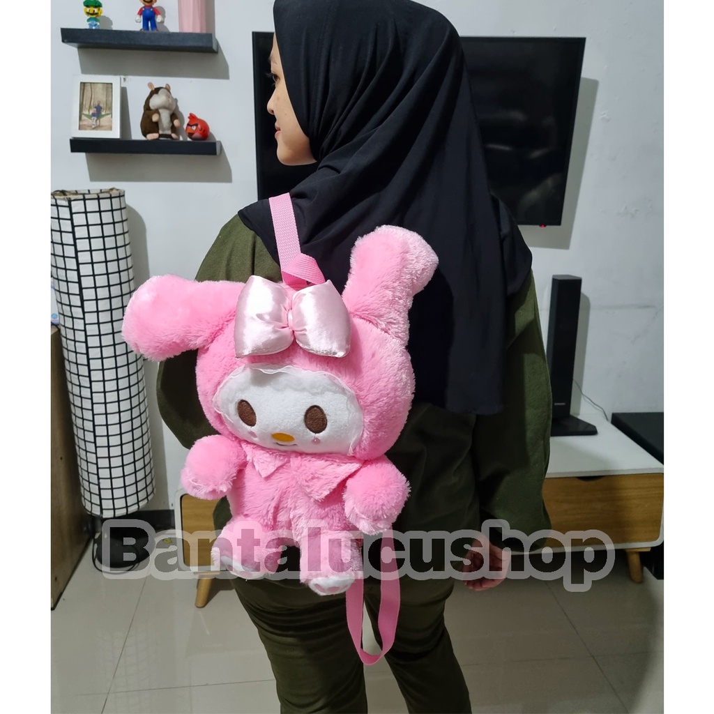 Tas Ransel Melody Tas anak karakter Boneka Melody Kelinci Lucu Bordir