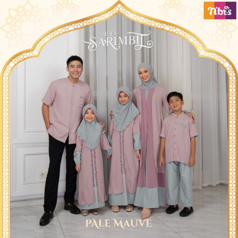 SARIMBIT NIBRAS 2023 IFFA PALE MAUVE BY NBRS SERAGAM KELUARGA FAMILY SERIES GAMIS IBU ANAK GIRL DRES