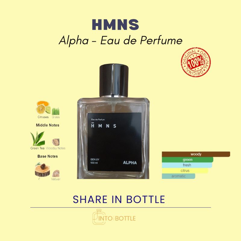 HMNS ALPHA Eau de Perfume  - Decant Share in Bottle Vial Travel Size [ORIGINAL100%]