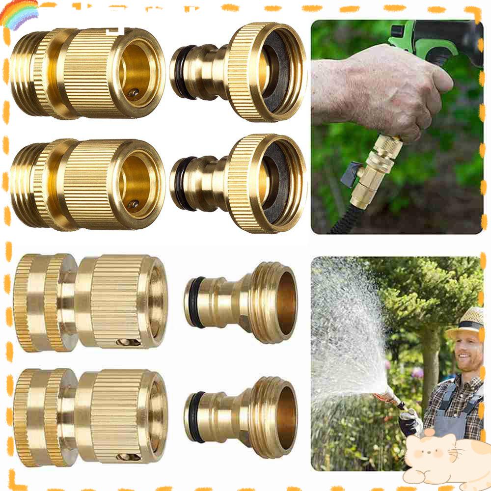 Solighter Garden Copper Joint Brass Male Female Connector Perlengkapan Taman Konektor Pipa Selang