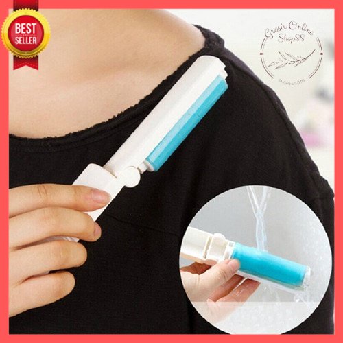 GOS -A402- Roll Mini Pembersih Bulu - Sticky Lint Roller Lipat - Washable Foldable Sticky Lint Brush