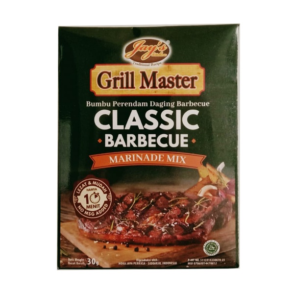 

Jays Grill Master Classic Barbeque Marinade 30 gr