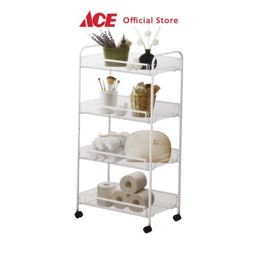 Rak Ace - Krishome Rak Troli Serbaguna 4 Tingkat - Putih