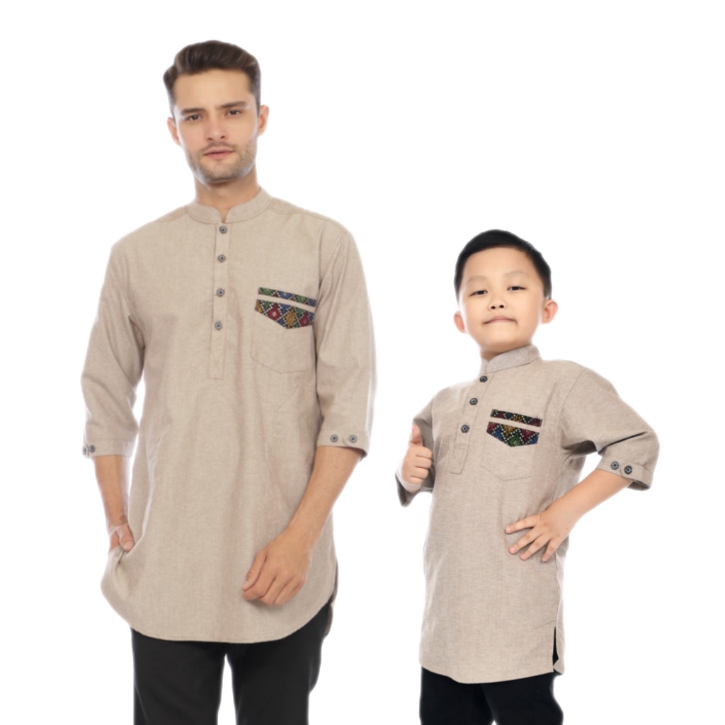 Baju Koko Couple Ayah dan Anak Model Kurta Batik Size M L XL XXL XXXL