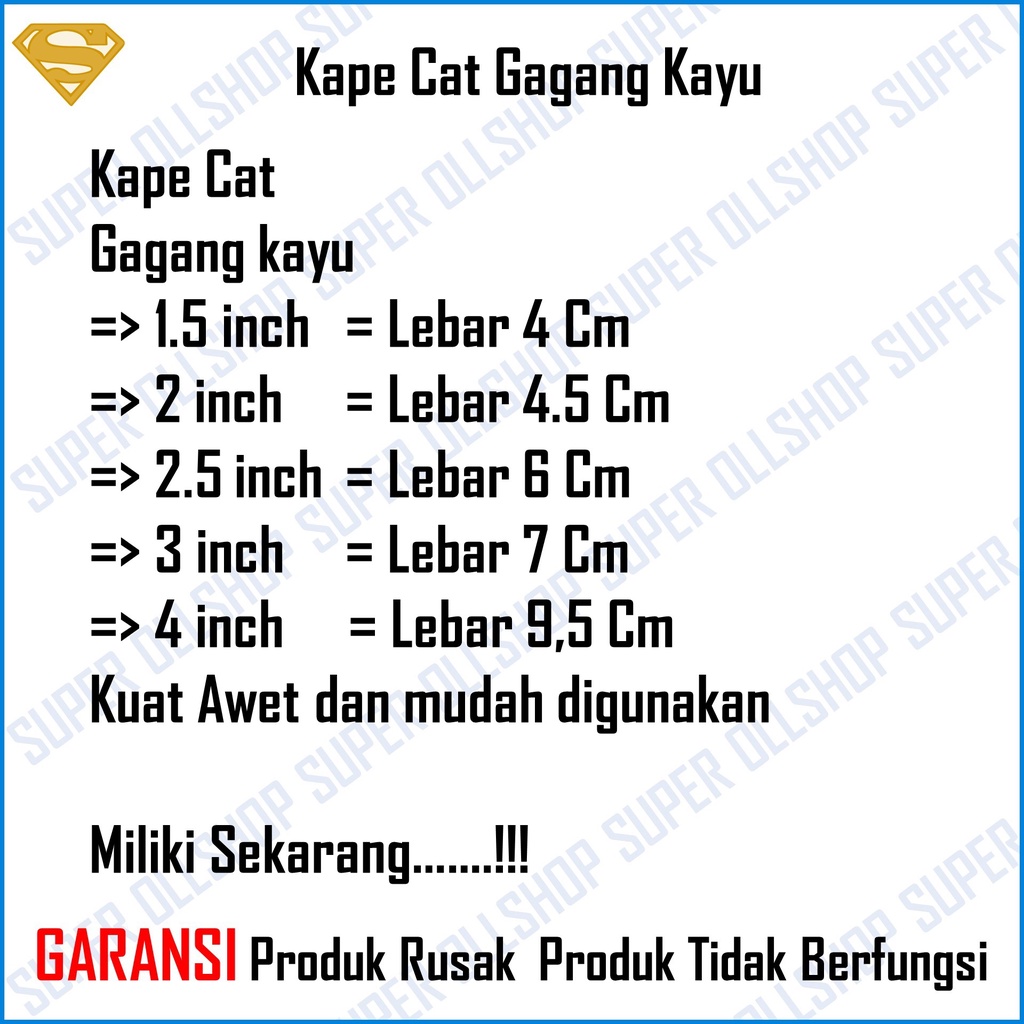 Kapi Cat Gagang Kayu / Kape Cat Kapi Plat Gagang Kayu Scraper Screper Skrap Sliper 1.5 Inch 2 Inch 2.5 Inch 3 Inch Murah