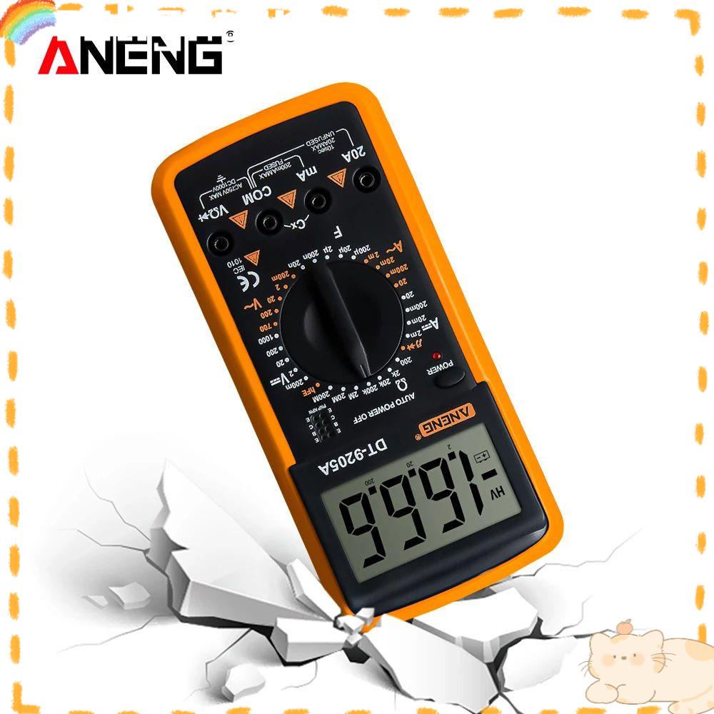 Solighter Digital Smart Multimeter ANENG DT9205A Listrik NCV Profesional Analog AC/DC Transistor Digital Display