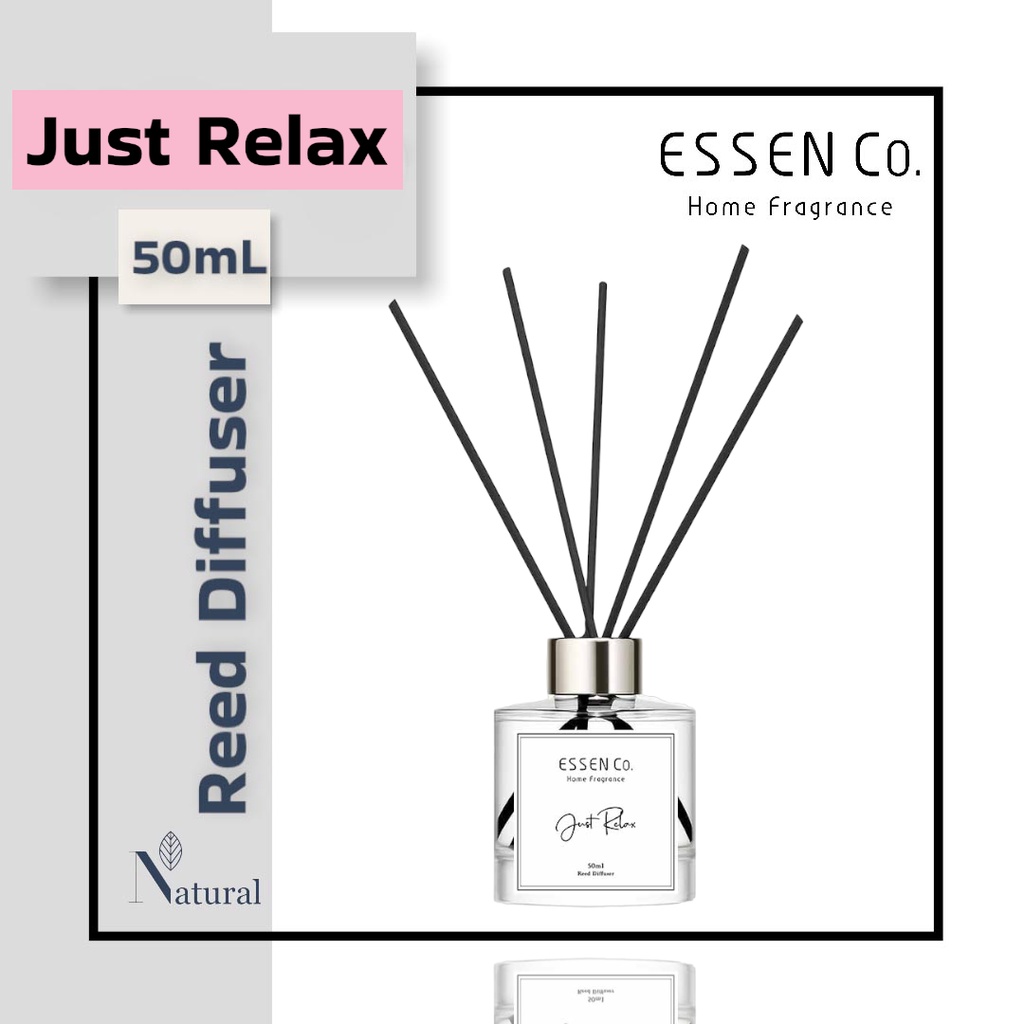 Essen Co Reed Diffuser Just Relax Aromatherapy Pengharum Ruangan Aromaterapi Relaksasi 50ml