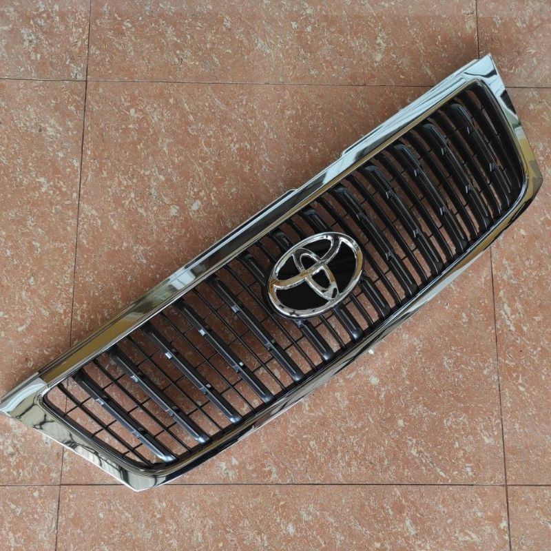 grille grill bumper depan mobil toyota kijang new kapsul lgx 2003 2004 model prado + logo chrome crome kombinasi hitam