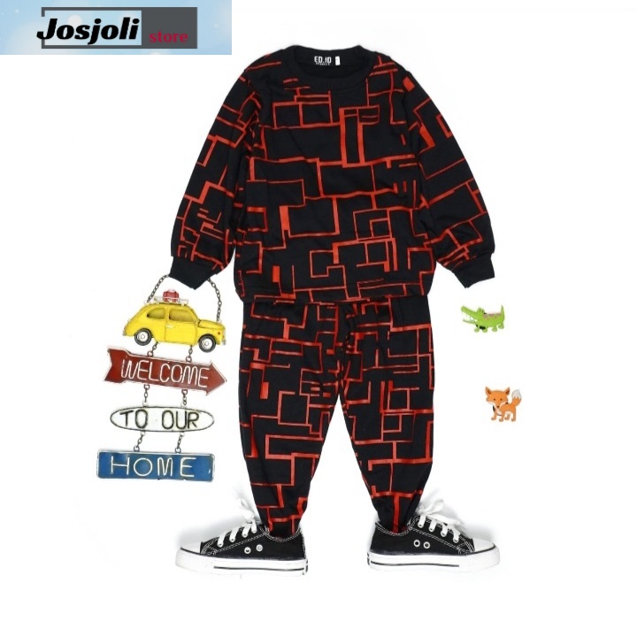 JOSJOLI_STORE/Stelan Kids Verset/Satu Stel Atasan dan Bawahan Anak Laki-Laki/3-8 Tahun