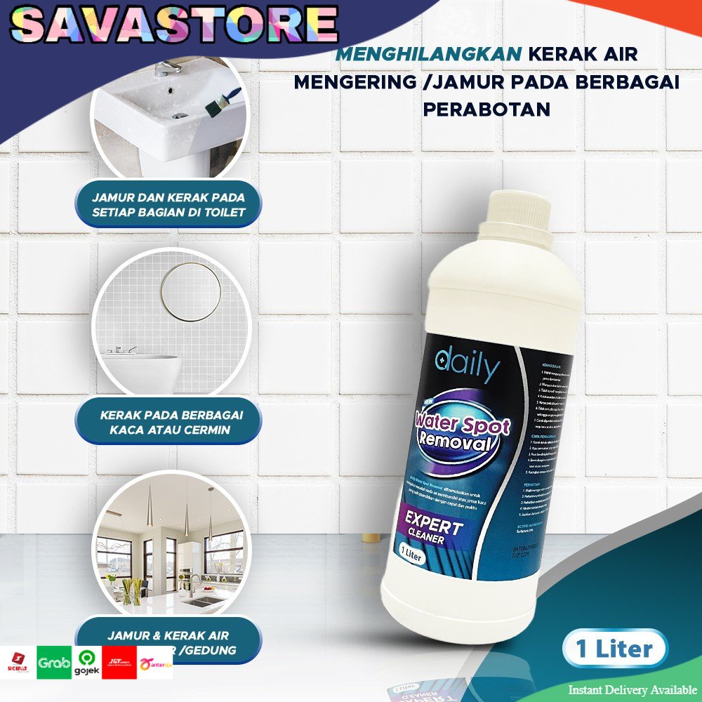 Cairan Pembersih Kaca - Pembersih Kaca Cermin Kerak Jamur Kaca Daily Water Spot Removal 1 Liter