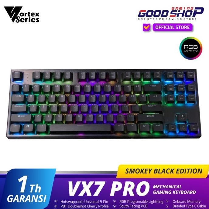 VortexSeries VX7 Pro Smokey Black Edition Mechanical Keyboard