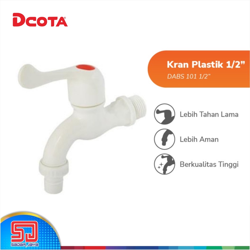 DCOTA DABS 101 Kran Taman Plastik Keran Tembok Murah ABS Garden Tap