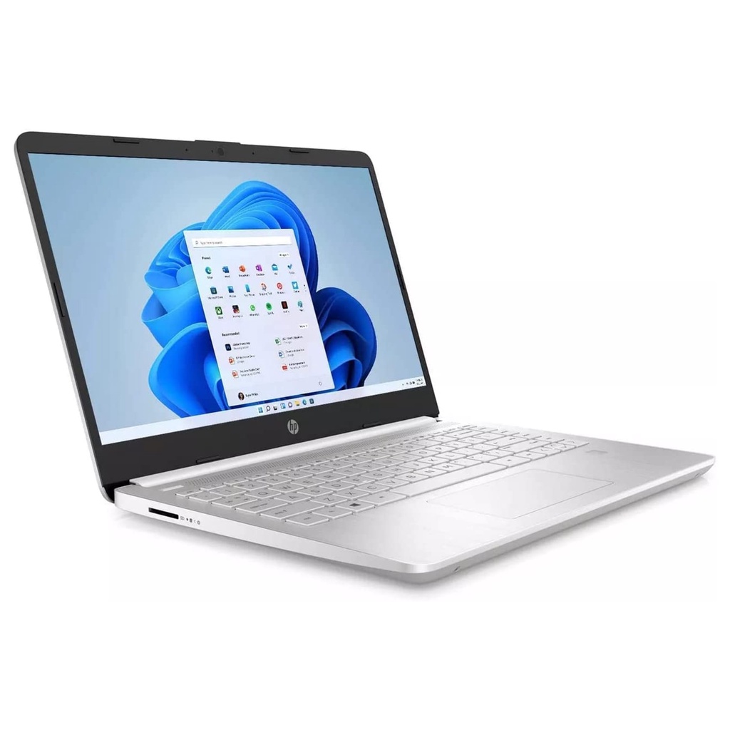 HP 14 INTEL CORE i3 1125G4 SSD FHD IPS BL FP WINDOWS 11 HOME SILVER LAPTOP MURAH CEPAT