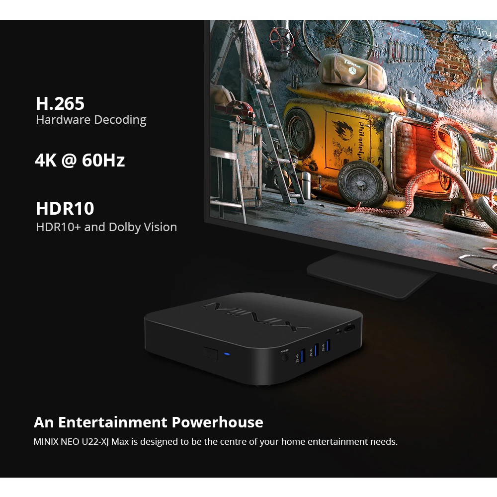 AKN88 -MINIX NEO U22-XJ MAX - Android 9.0 Box 4K Ultra HD - RAM 4GB ROM 64GB