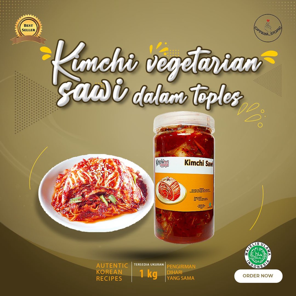 

Kimchi Vegetarian In Jar 1 Kg Kimchi Original Korea Halal ( Jar )
