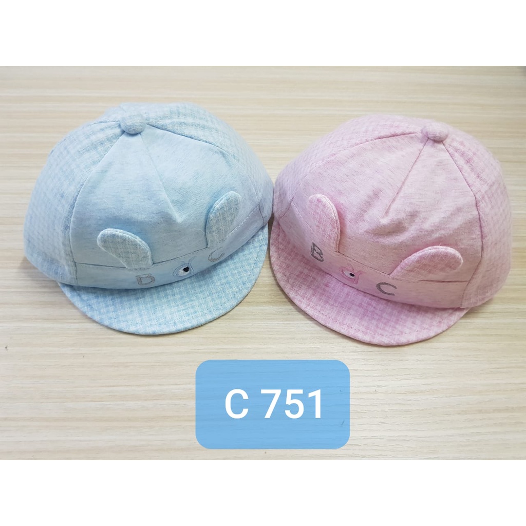 Topi Baby Pet Print Bordir