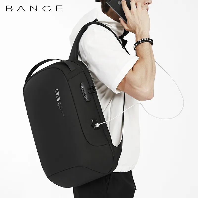 Bange BG7225 Tas Backpack Ransel Laptop Pria 15.6 Inch USB Lock