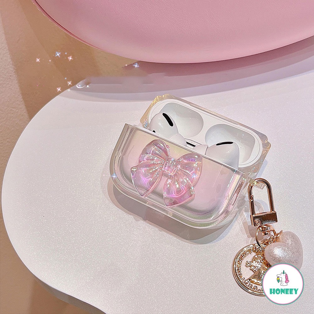 Soft Case Pelindung Earphone Wireless Bluetooth Desain Pita Laser Untuk Airpods 1 2 3 pro