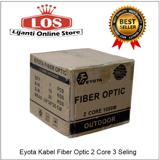 Fwe Eyota Kabel Fo 2 Core 3 Seling 1000M/Fiber Optic 2 Core 3 Sling Eyota