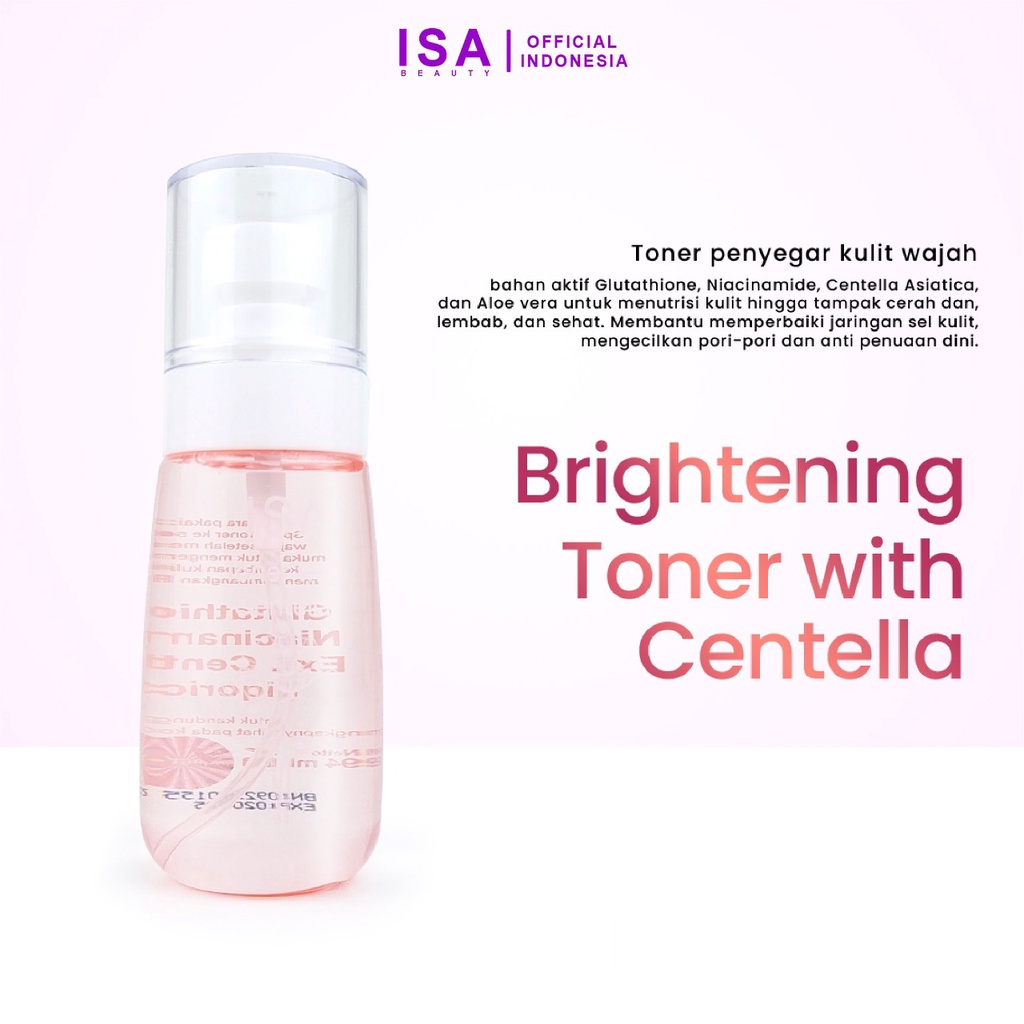 ISA Beauty Brightening Essence Toner with Centella 94ml Toner Pencerah & Pelembap Wajah
