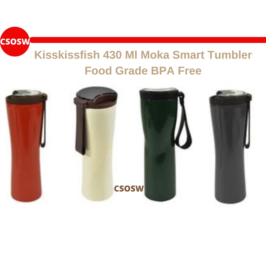 Kisskissfish Moka Smart Tumbler Stainless Steel Food Grade BPA Free 430Ml