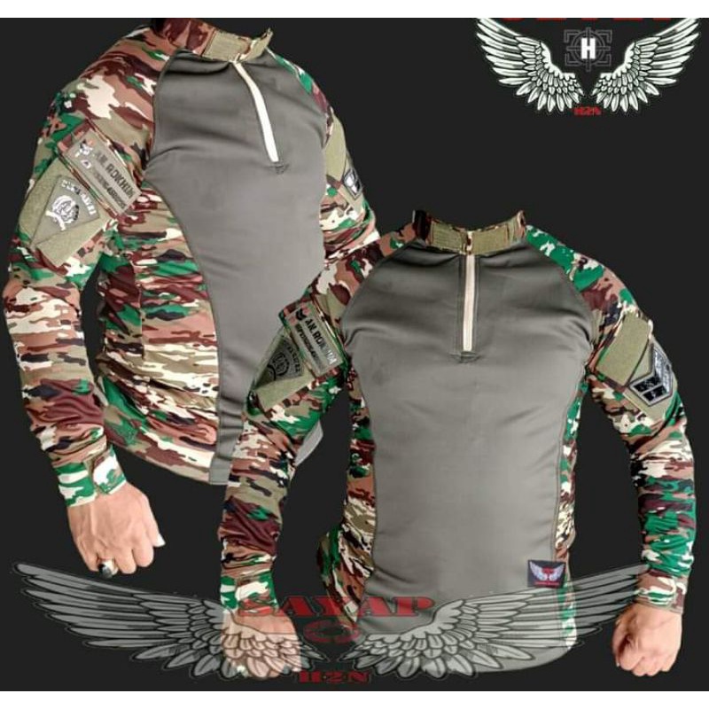 KAOS BAJU CIANGI TNI BDU LENGAN PANJANG,BAJU WANGKI LENGAN PANJANG,BAJU LORENG TNI LENGAN PANJANG