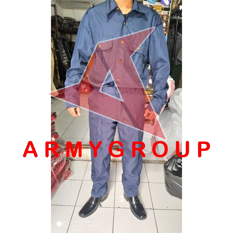 Seragam Dinas Pria Baju Dinas Abu Abu Baju Seragam Abu Tua Kerja Kantor Pria Seragam PNS/Pemda/Honor