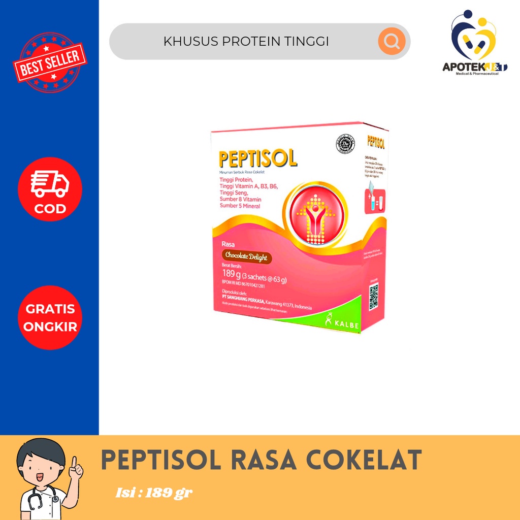 SUSU PEPTISOL 189 GR / NUTRISI TINGGI PROTEIN / SUSU IBU HAMIL / MENINGKATKAN BERAT JANIN