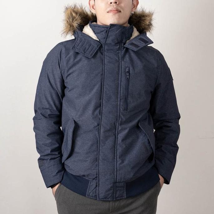 HOLLISTER WINTER JACKET PRIA BLUE ORIGINAL