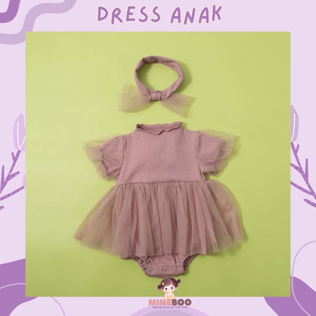 mineboo - DRESS CHUBBY BABY EBV 0-2tahun Romper bayi/Baby tutu dress Romper lucu import/baju bayi kado anak perempuan ulang tahun