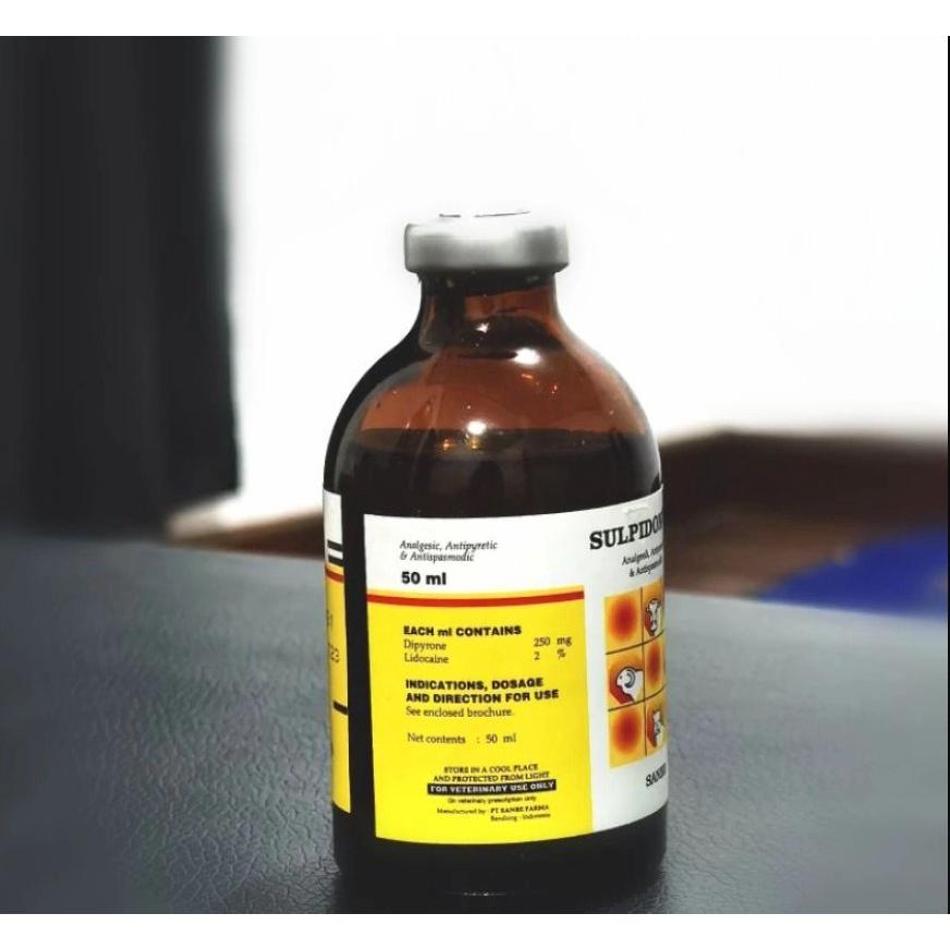 Sulpidon Injeksi 100Ml Analgesik Antipiretik Pada Sapi Kambing Domba Babi Anjing Kucing Berkualitas