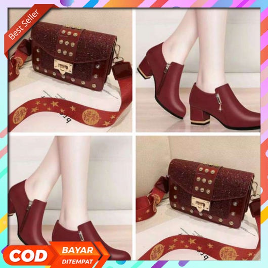 Sepatu Hak Heels Wanita  H 02 - New Hig Sendal Hils Cewek Tinggi 9Cm 36/40 Hels Pesta Kondangan Pere