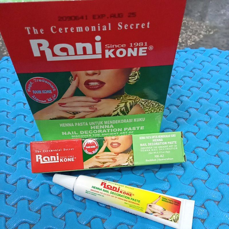 PACAR KUTEK KUKU KECIL RANI KONE RK-82 6gr MERAH KEMERAHAN ASLI || HENNA NAIL PASTA RANI