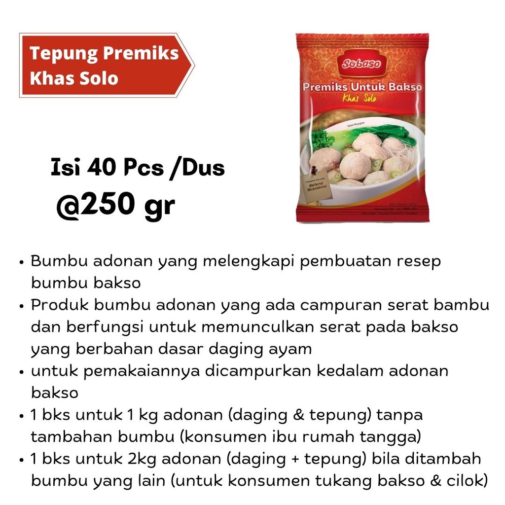 Sobaso Tepung Adonan Praktis Khas Solo 250gr