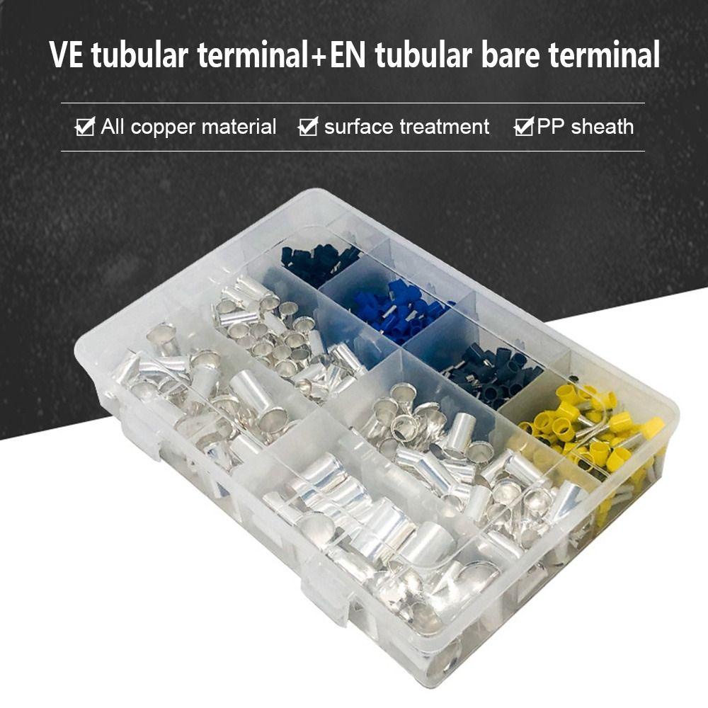 TOP Terminal Crimp Kabel Ferrules Uninsulated Wire Connector Wire Ferrules Kits