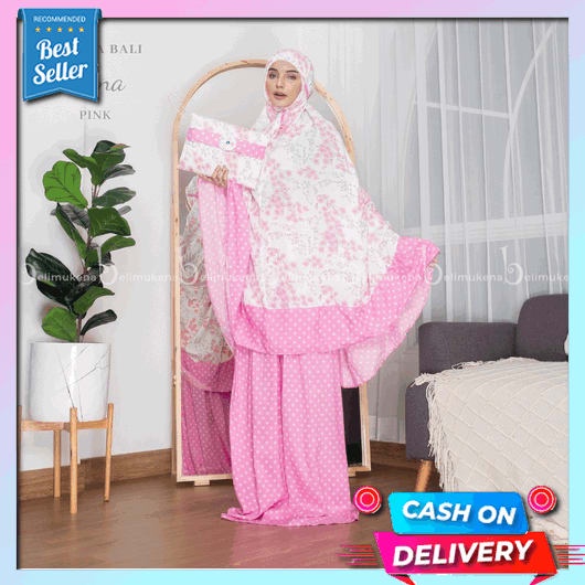 Mukena Dewasa Katun Renda Mewah Model 2In1 Resleting Shemara - Adibaseries Belimukena Premium - Muke