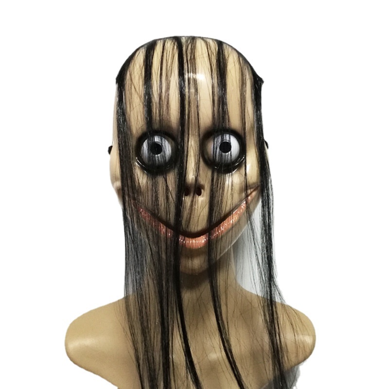 Topeng Hantu Momo Halloween Seram Rumah Hantu Prank Cosplay Scary Mask