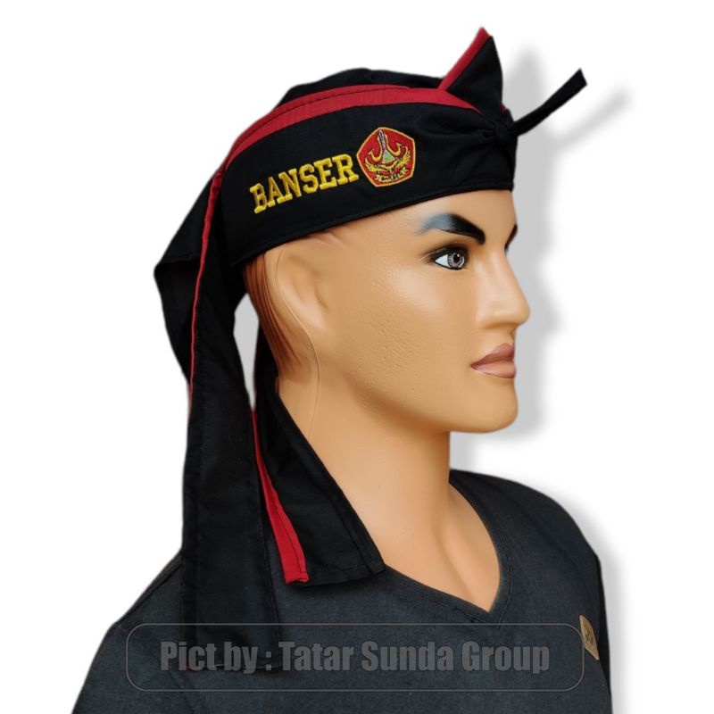 Blangkon Hitam Polos Bordir BANSER NU Ukuran Pria Dewasa
