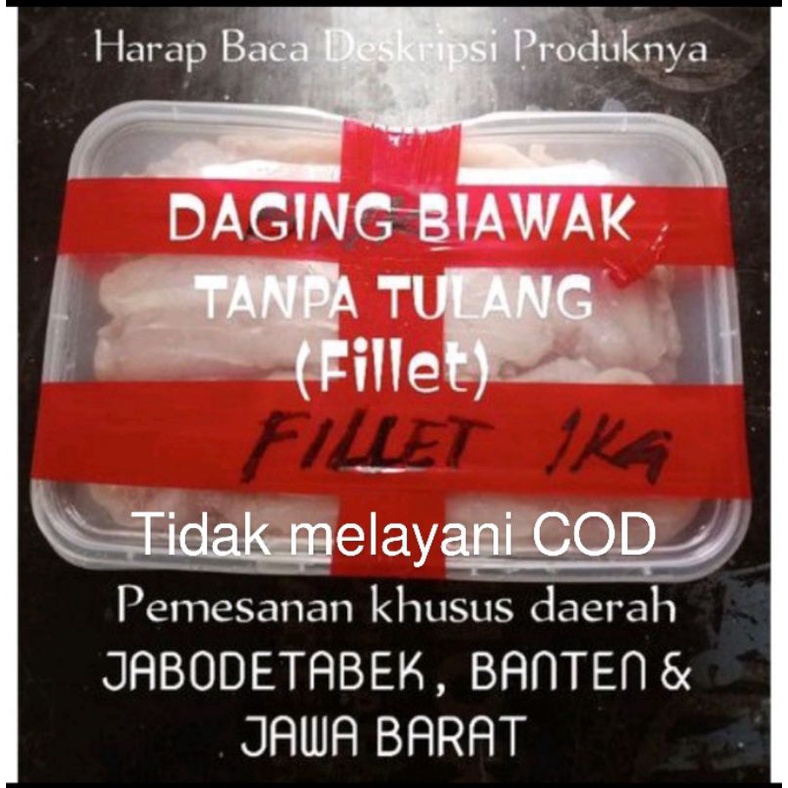 

Frozen food Daging Biaawak Fillet tanpa tulang 1kg