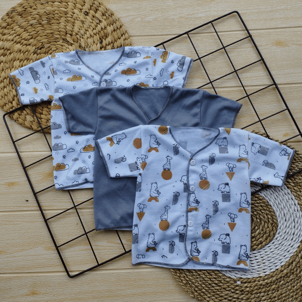 6 PCS Baju Bayi Lengan Pendek Celana Pendek Bayi Baru Lahir Setelan Bayi Meyriana Collection