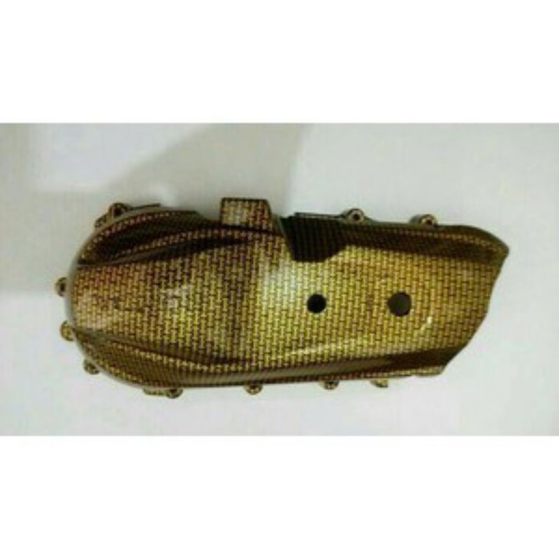 COVER TUTUP CVT CARBON GOLD THAILAND MOTOR BEAT/SCOOPY KARBU