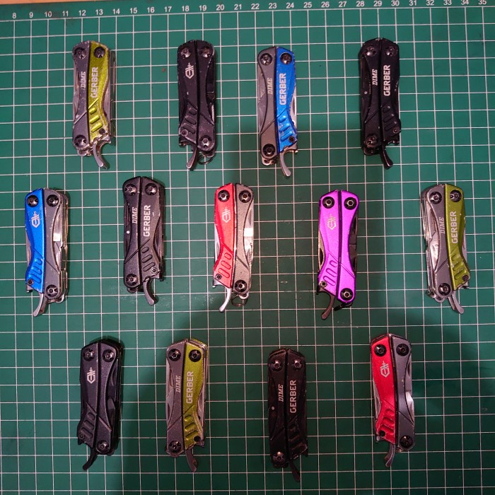 GERBER DIME MULTI TOOLS Tang obeng pisau gunting lipat Gantungan Kunci