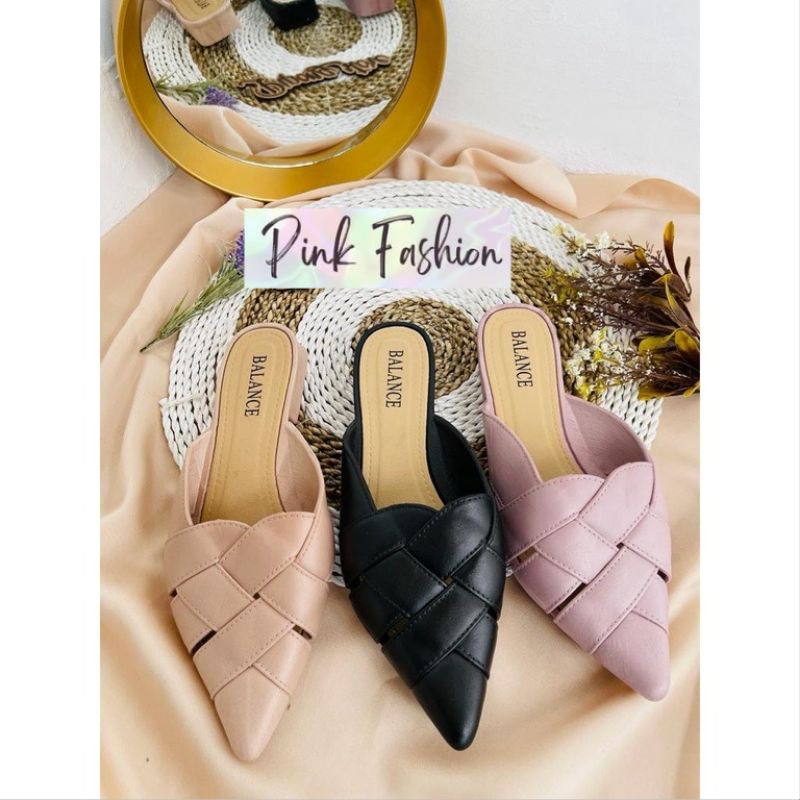 Sandal Jelly  Wanita Import / Sandal Hak motif Ketupat BALANCE C221-1D