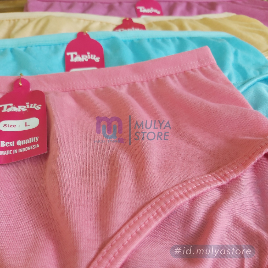 12 Pcs CD Wanita Dewasa Polos Lembut Adem Celana Dalam Perempuan High Quality TRS
