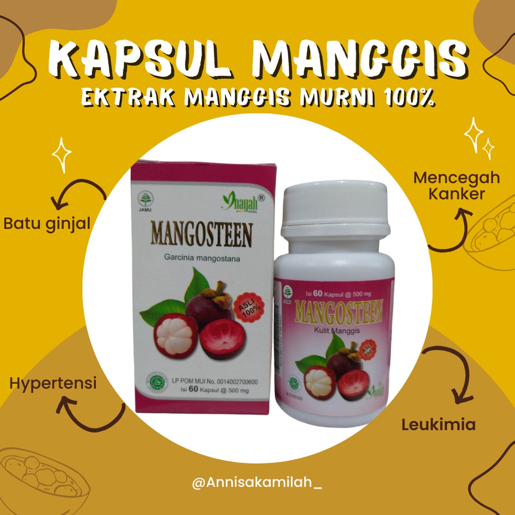 Serbuk Kulit manggis - Kapsul Kulit Manggis - Mangosteen Kapsul