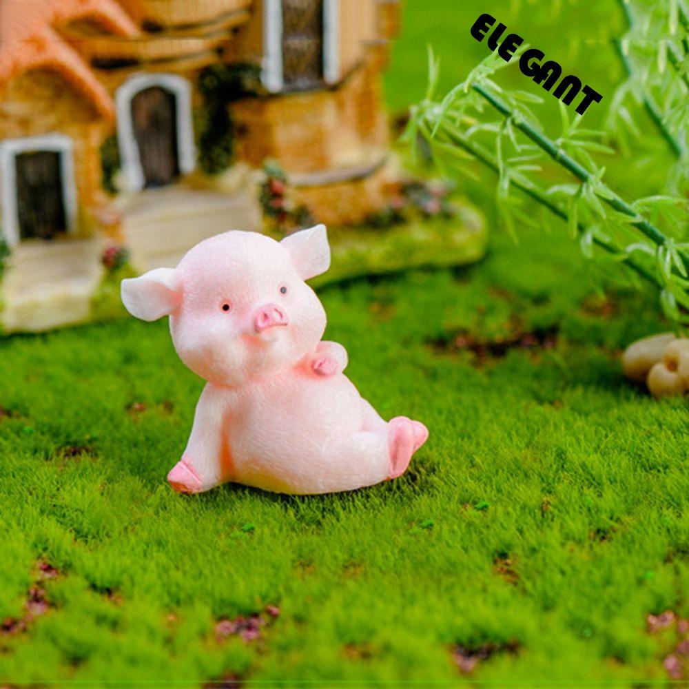 Miniatur Babi Bahan Resin Untuk Aksesoris Rumah Boneka