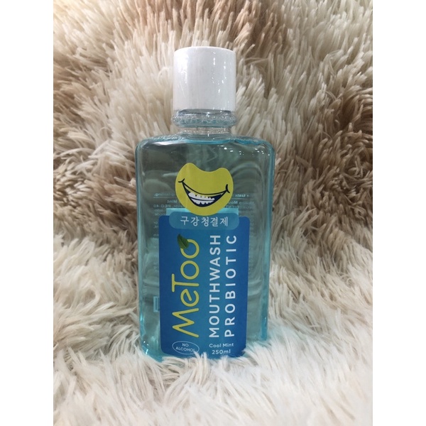 Jual MeToo Mouthwash cool mint 250 ml/ Obat Kumur Probiotik / Nafas